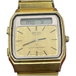 Vintage 1980s Seiko H357-5009 LCD Digital Watch 7” Running Ana Digi Dead Battery